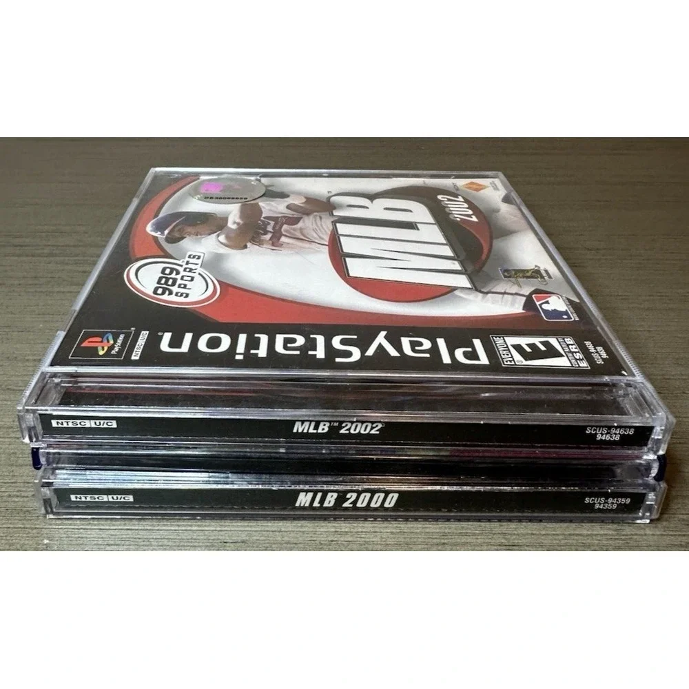 PS1 MLB Games Lot - MLB 2000 CIB, MLB 2001 (Disc Only), MLB 2002 CIB